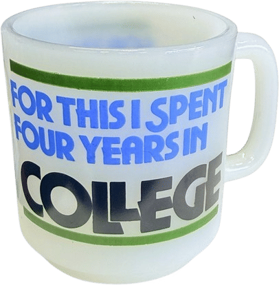 Vintage Glasbake Milk Glass Mug