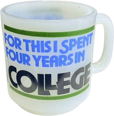 Vintage Glasbake Milk Glass Mug