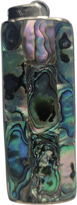 Multicolor Abalone Seashell Lighter Cover