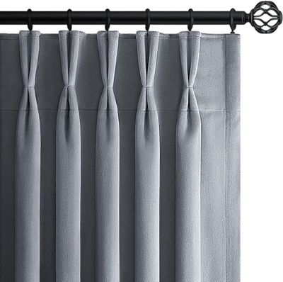 Velvet Blackout Pinch Pleat Curtains