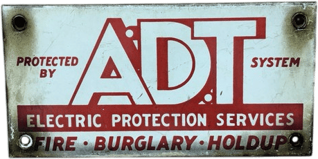 Original ADT Security Porcelain Sign