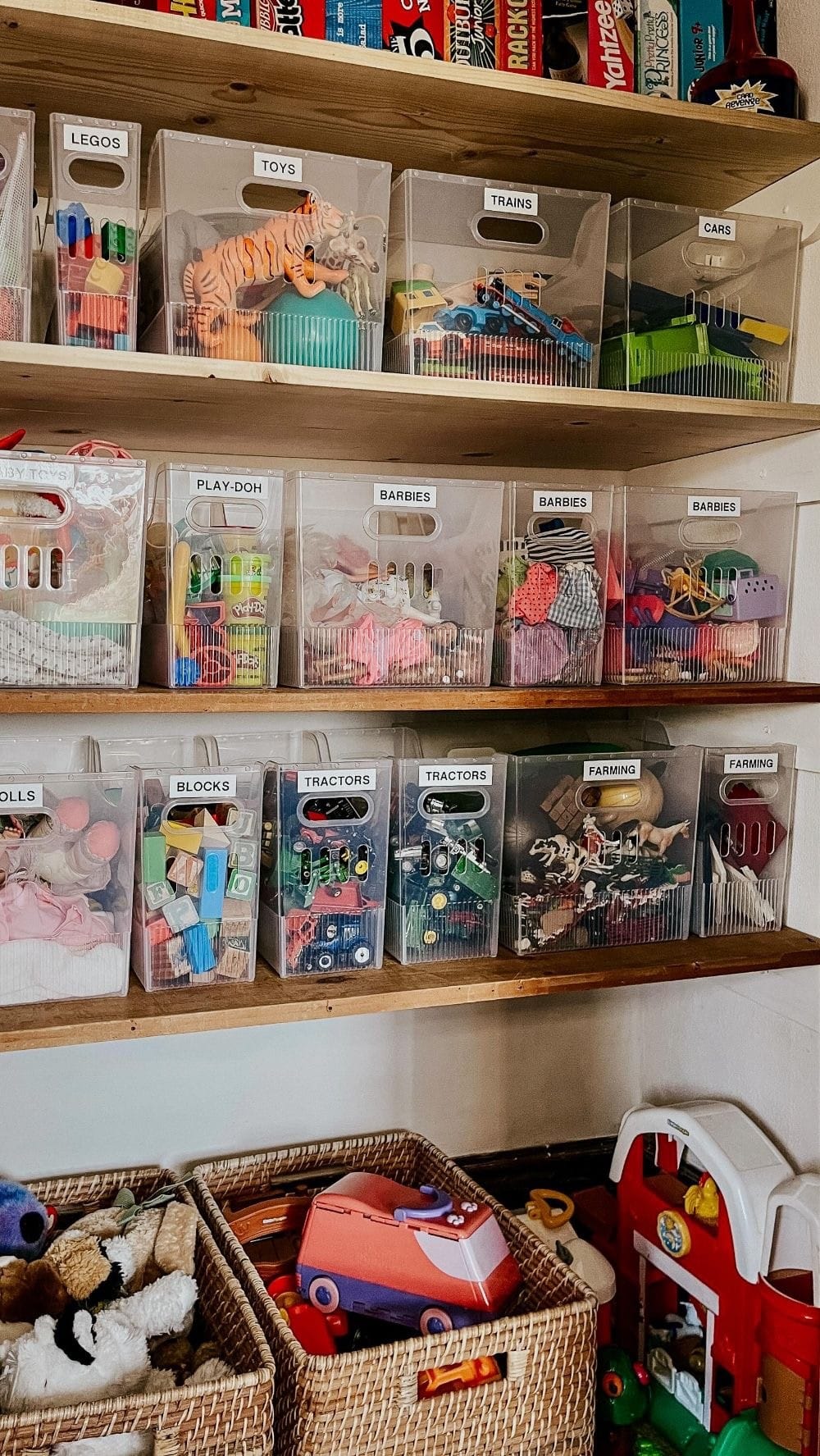 Rotate your kid's toys and keep (most of) them out of sight.