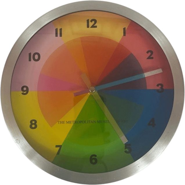 MET Rainbow Color Wheel Wall Clock