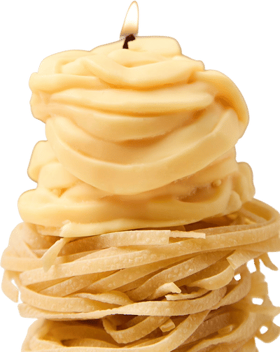 Tagliatelle Pasta Shaped Wax Candle