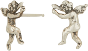 Eros and Psyche Studs in Sterling Silver