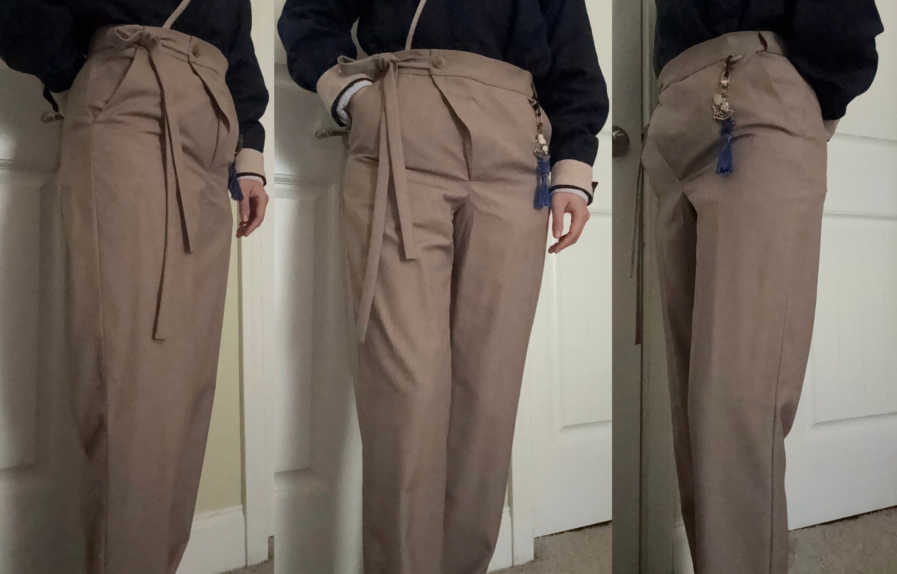 leesle 리슬 | hidden banding sapok slacks 사퍽 바지 (beige)