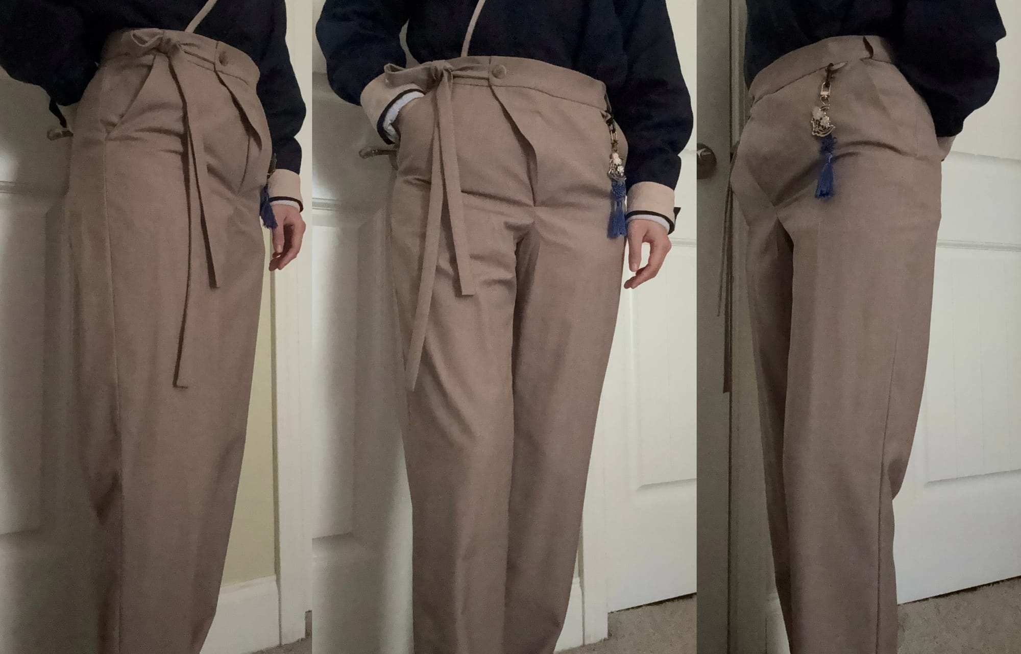 leesle 리슬 | hidden banding sapok slacks 사퍽 바지 (beige)