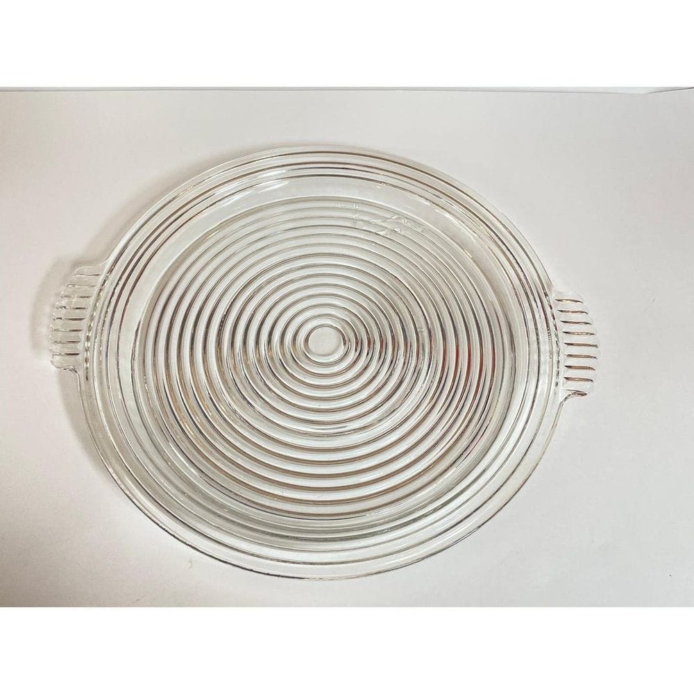 1940's Platter Manhattan Anchor Hocking Vintage Glass Tray Concentric Rings - Etsy