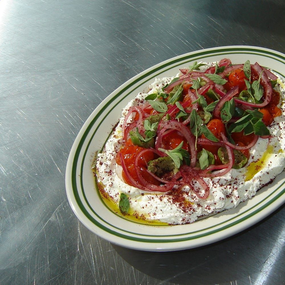 Confit Tomatoes + Garlic Labneh Recipe