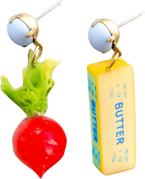 Haricot Vert charm earrings