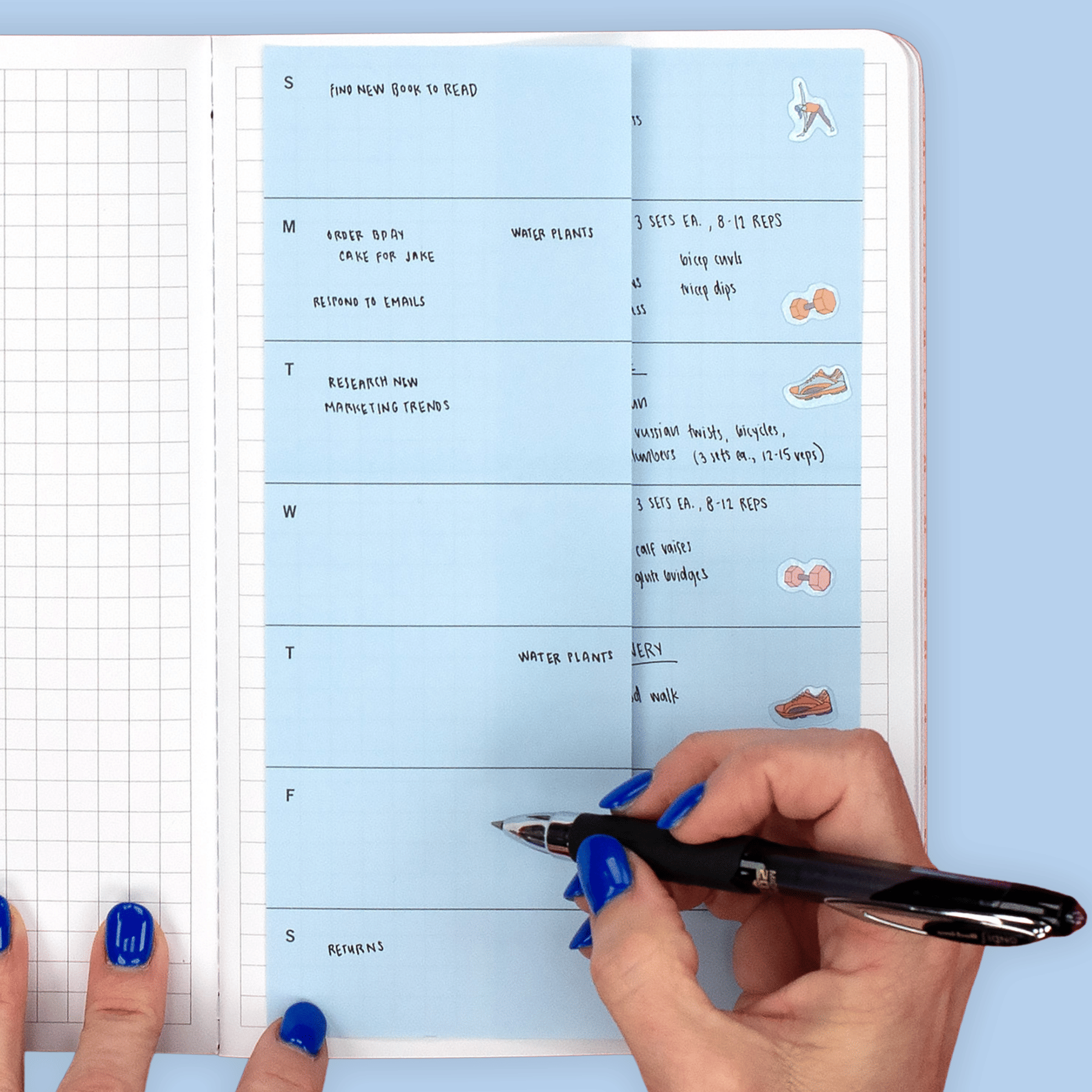 Weekly planner- sticky note pad