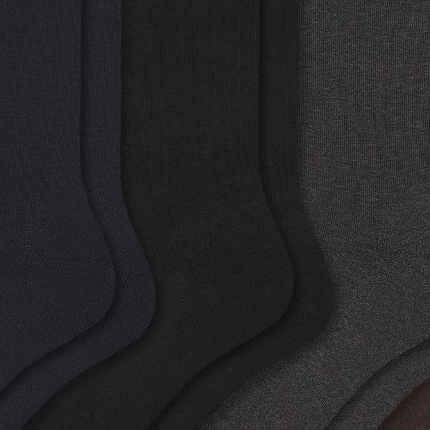 bombas calf-high dress sock (navy, brown, black, grey)