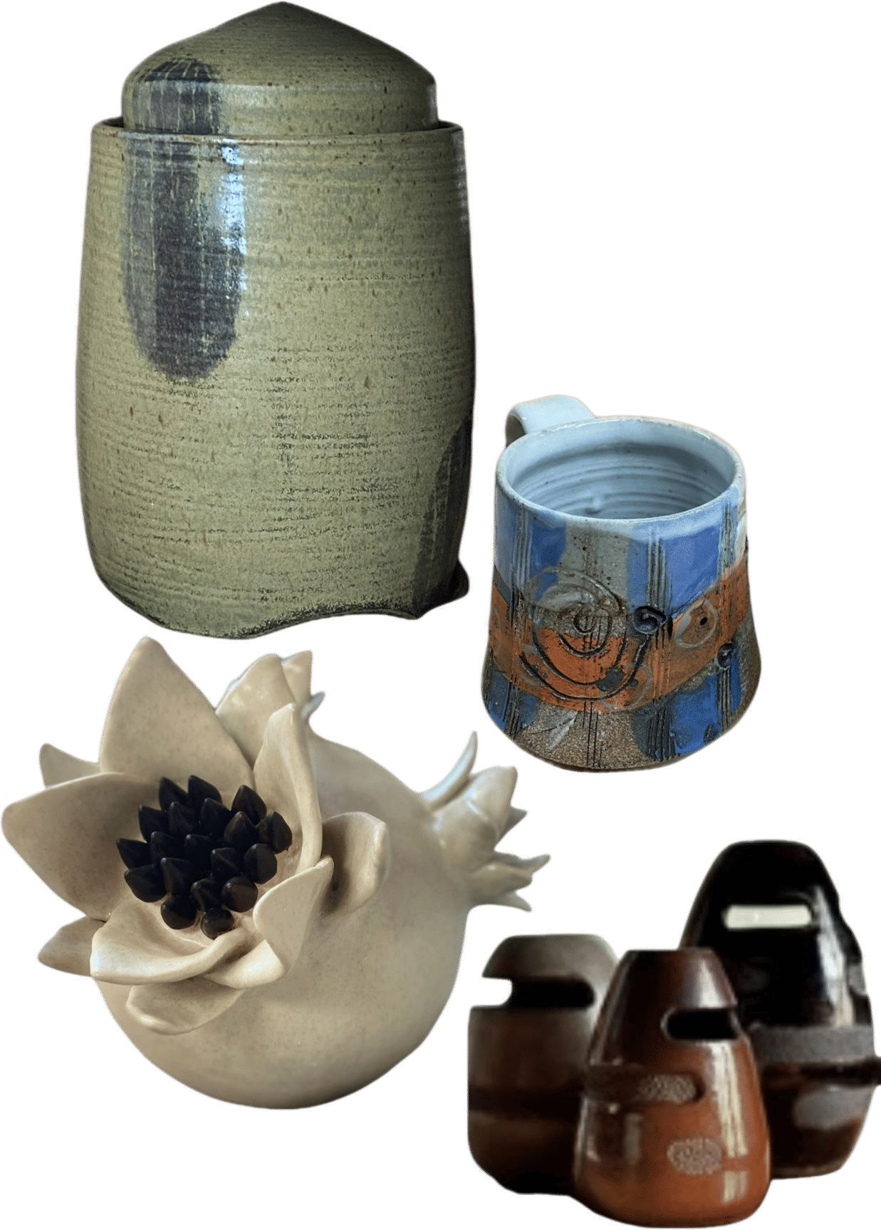 Buying functional ceramics from local artists