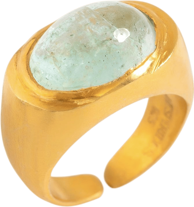 Hesperides Jewelry Roman Signet - Aquamarine