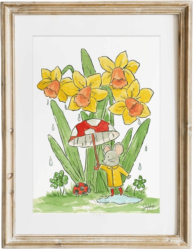 Watercolor Mouse Nursery Print