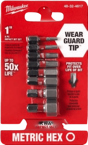 Milwaukee 48-32-4617 8 Piece Metric Hex Insert Bit Set