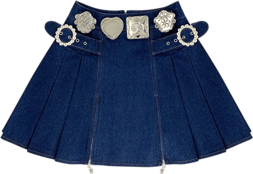 Chopova Lowena Biggity Denim Knee Skirt