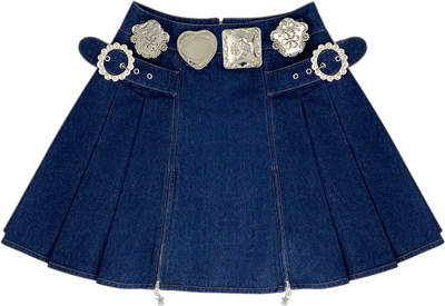Biggity Denim Knee Skirt