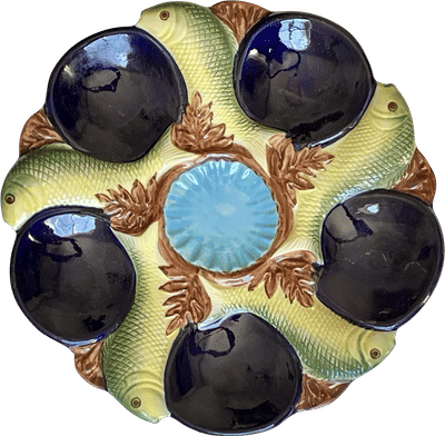 Majolica Oyster Plate