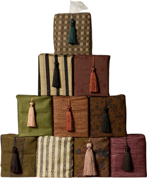 Pierce & Ward Black Vine Tissue Box Cover