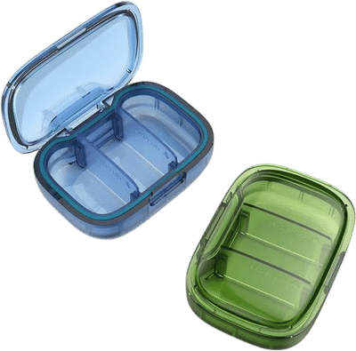 3-Compartment Small Pill Box (2-Pack)