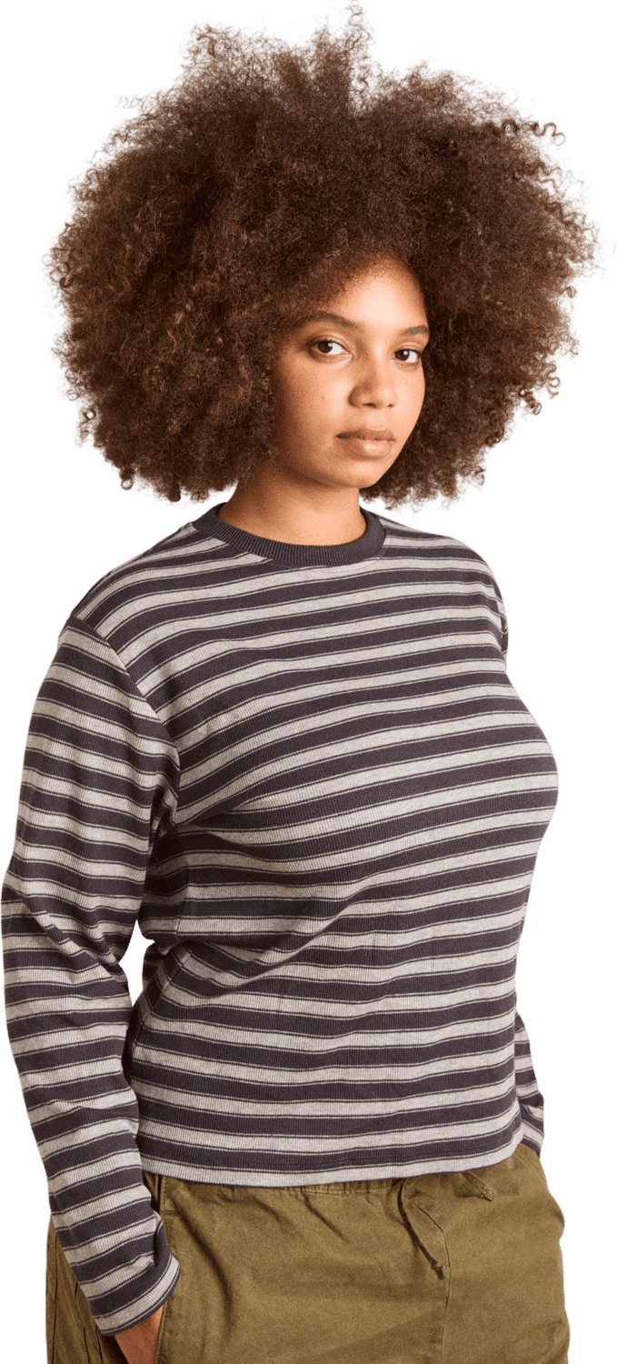 Lilah Fitted Ls Tee - Damson Madder