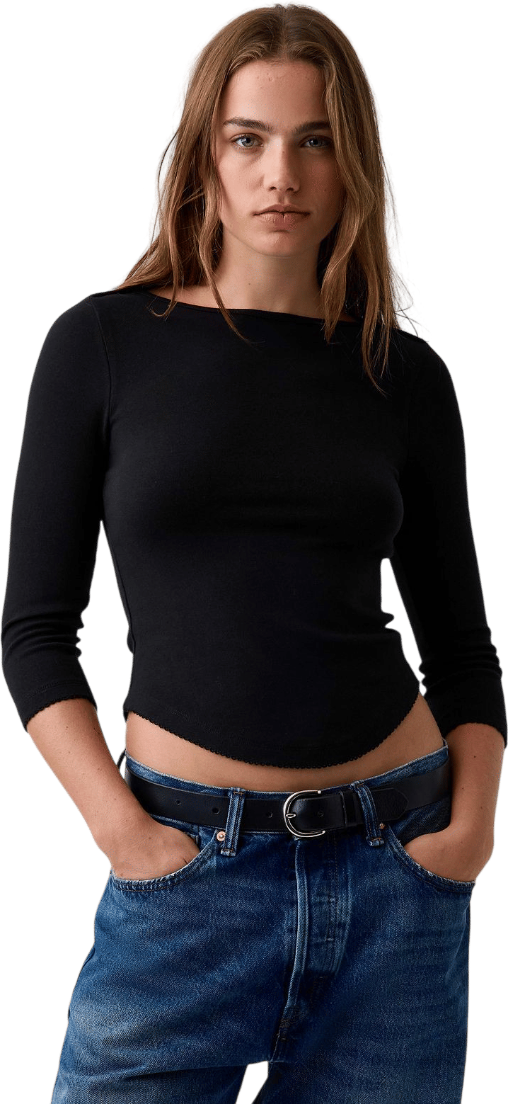 Modern Curved-Hem T-Shirt