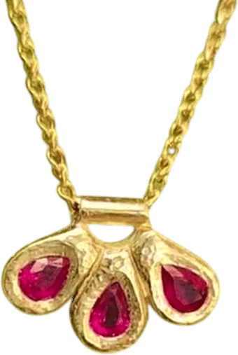 18k Gold Ruby Pendant