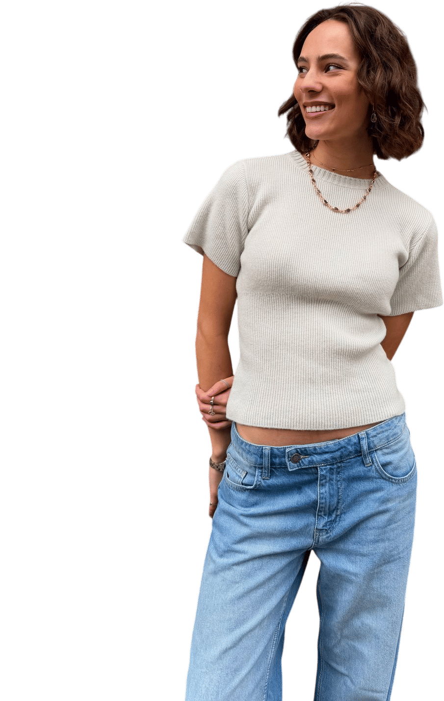 Sofie Knit Top - Duck Egg