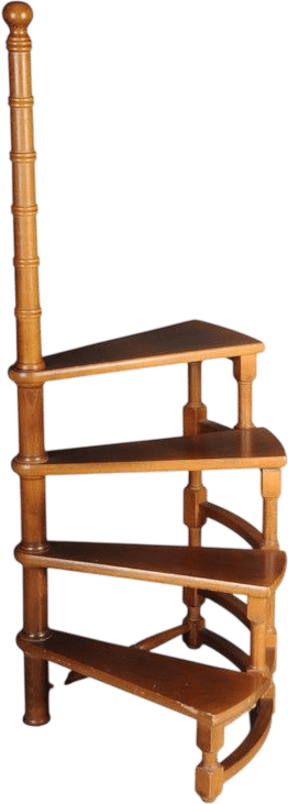 20th Century English Leather Library Step or Stairs / Stepladder, Victorian