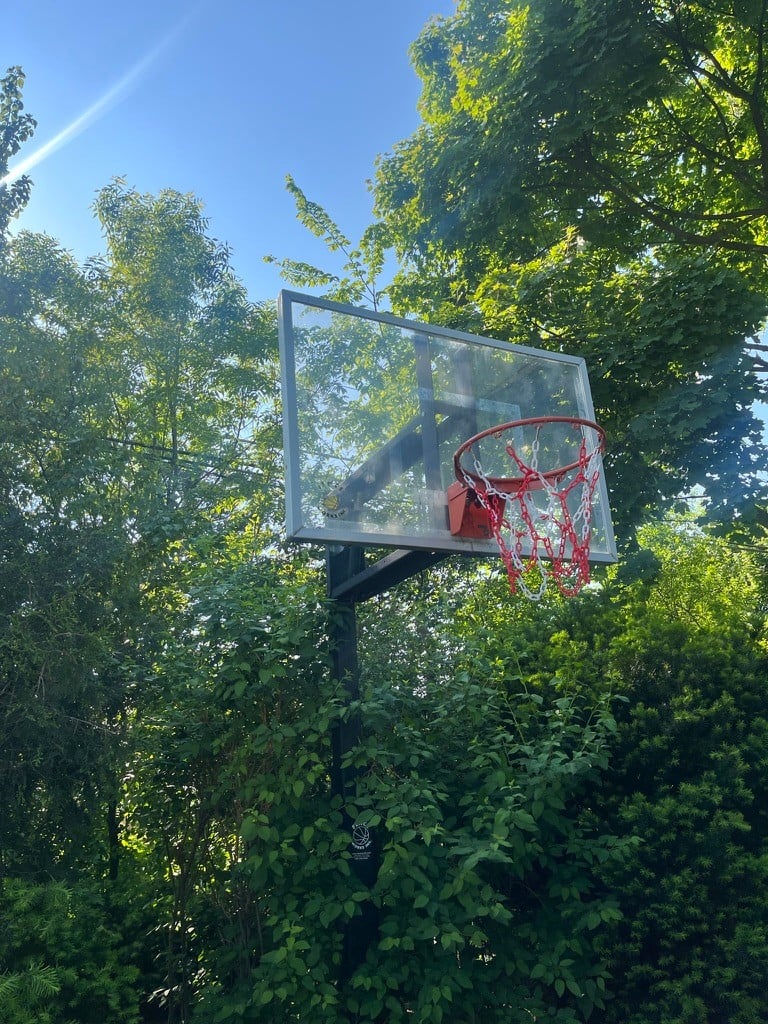romanticizing the basketball hoop at your childhood house
