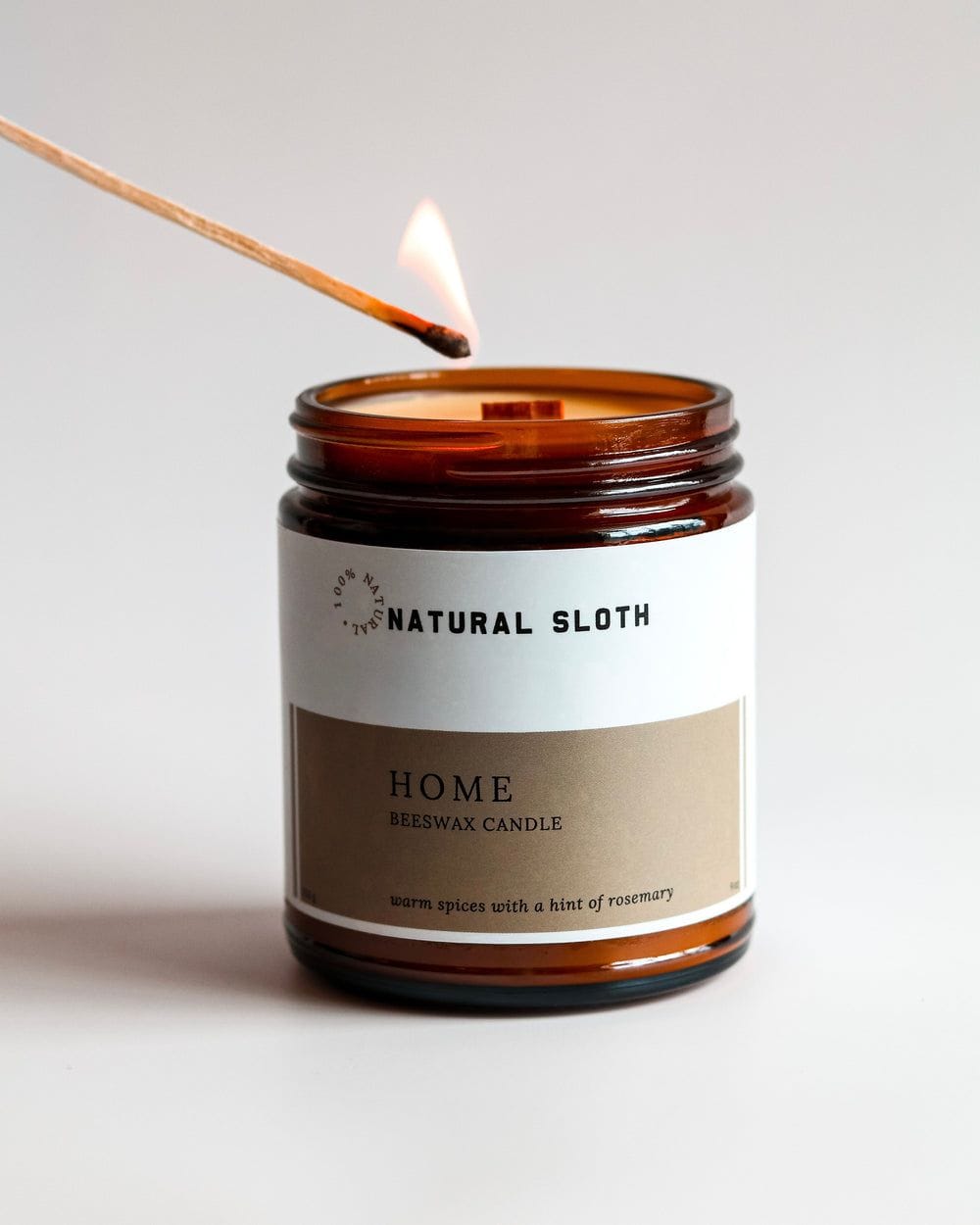 Natural Sloth Beeswax Candles