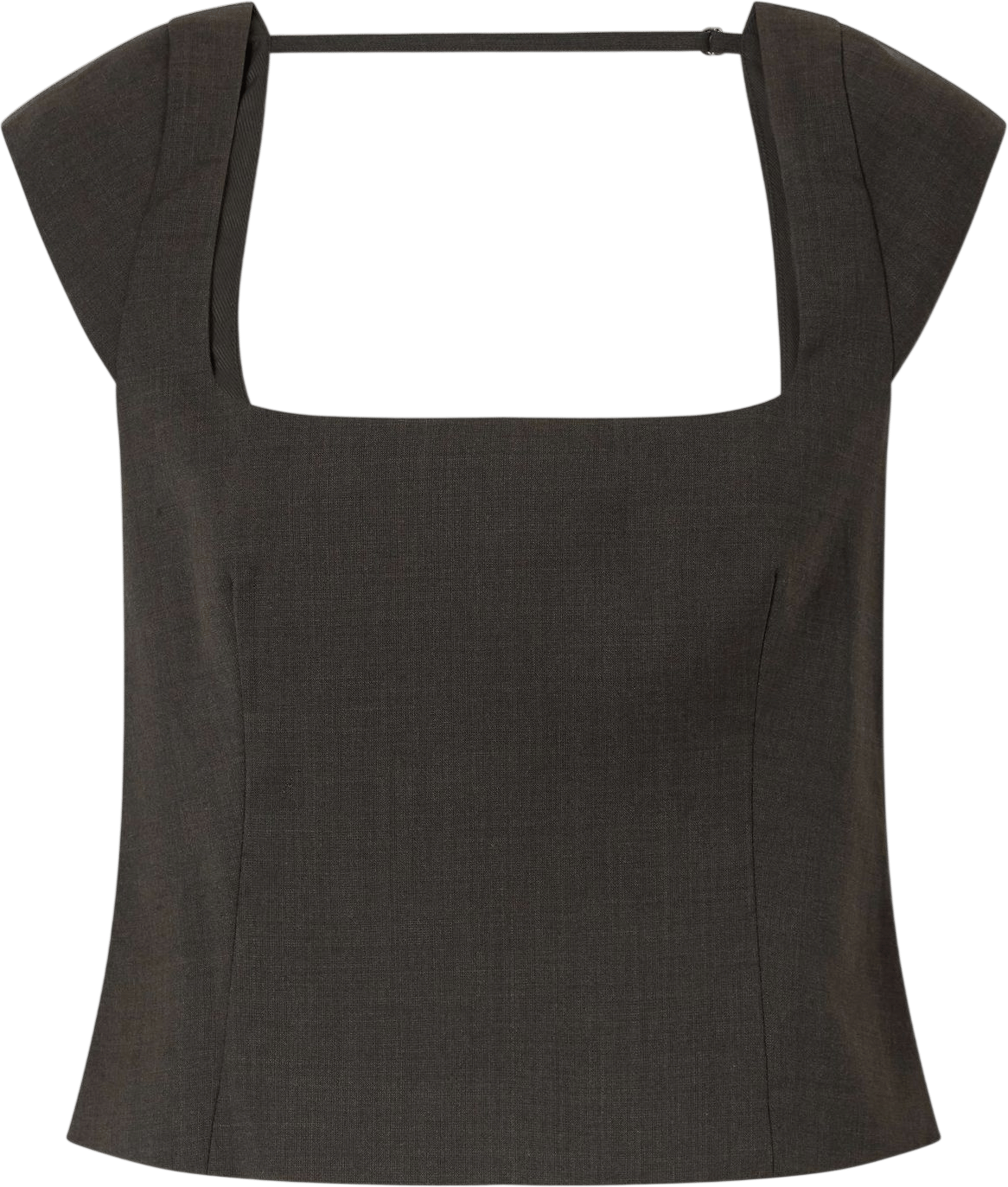 St. Agni Open-back Wool-blend Blouse