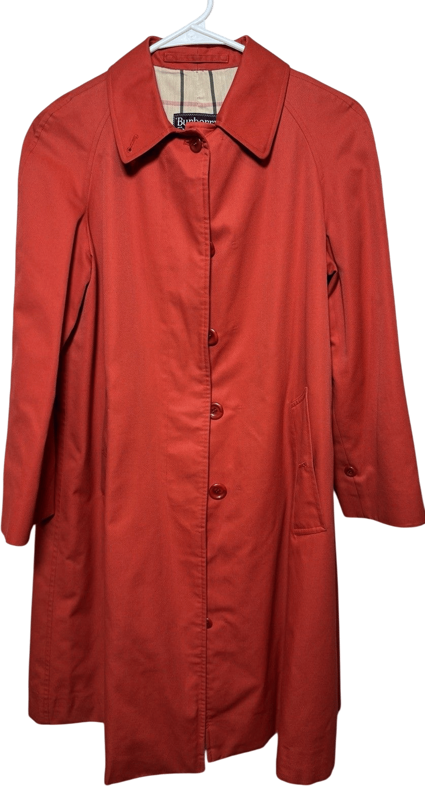 Vintage Burberrys Red Trench Coat