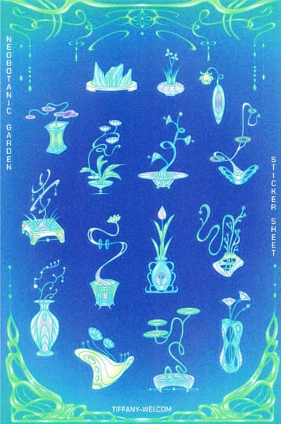 Iridescent Garden Stickers