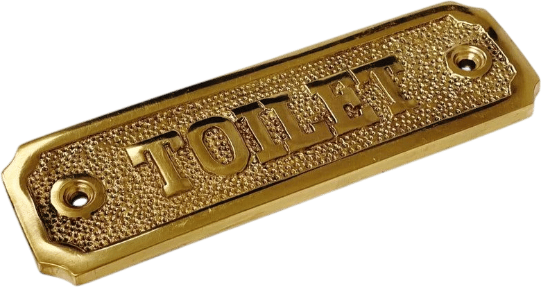 Brass Toilet Door Sign (The Mayfair Hall)