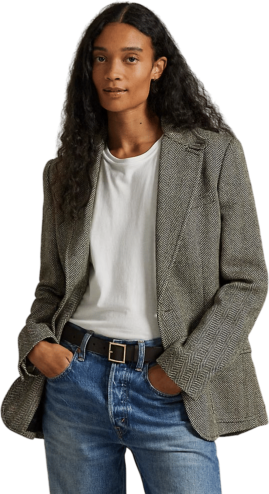 Polo Ralph Lauren single-breasted herringbone blazer