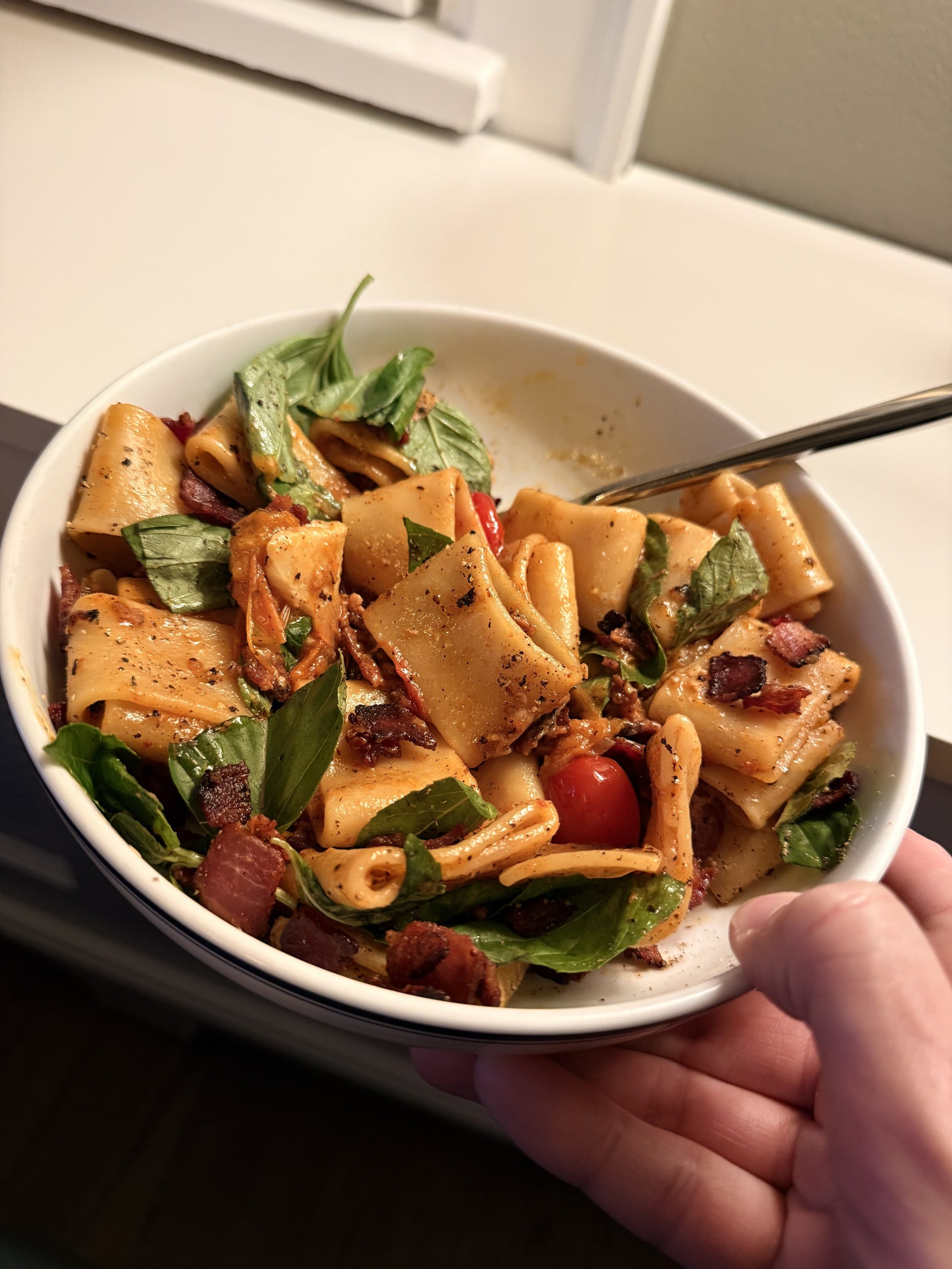 Putting a bunch of stuff in a bowl