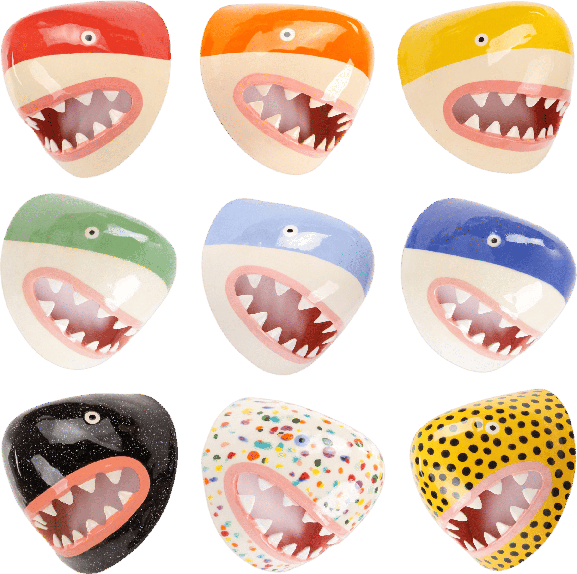 Ceramic wall hanging shark head