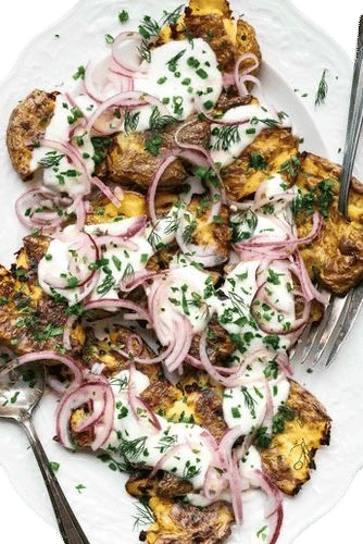 Crispy Smashed Potato Salad