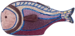 Staud Pesce Beaded Clutch Ultraviolet