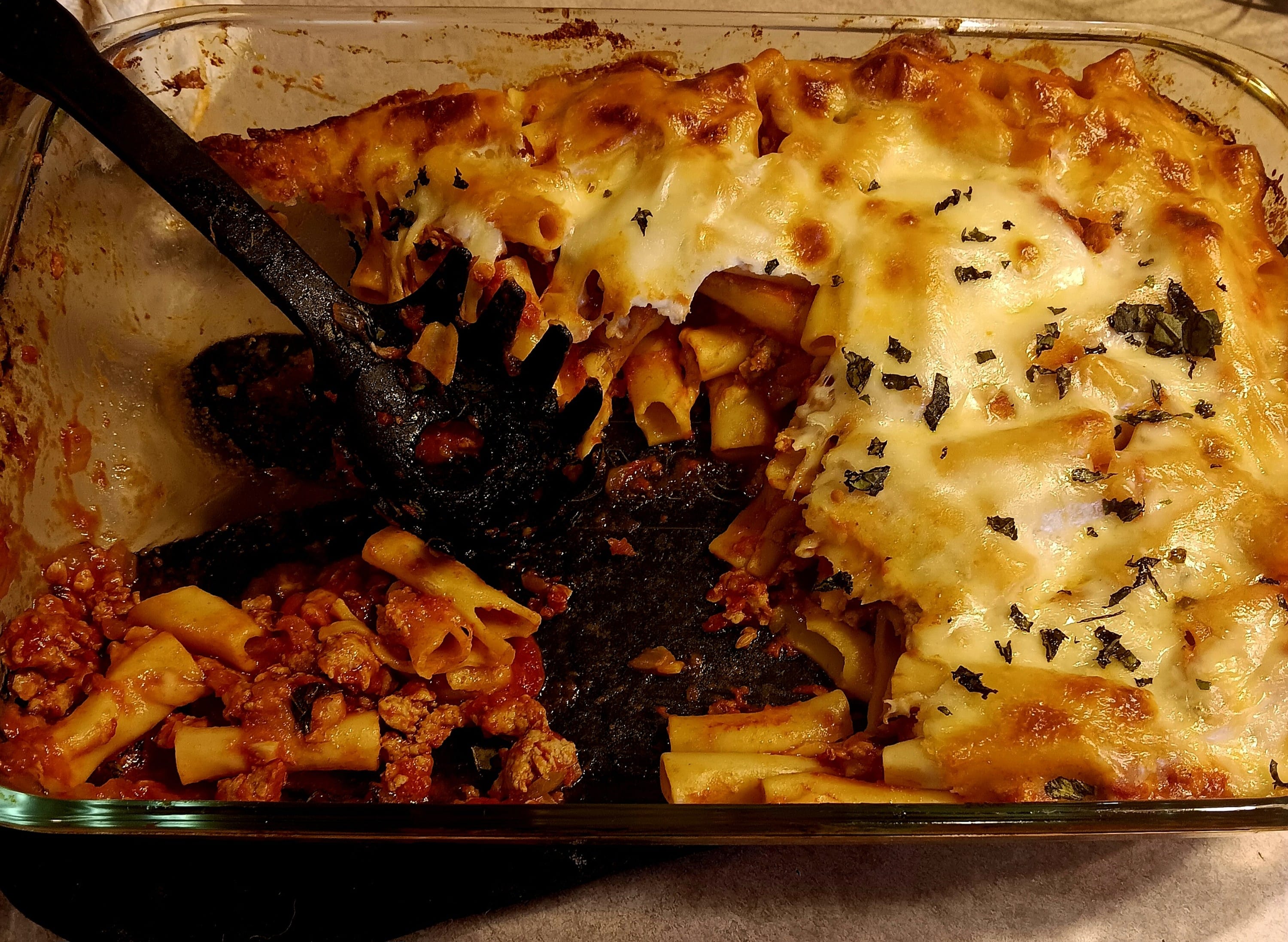Baked Ziti with Chicken Italian Sausage