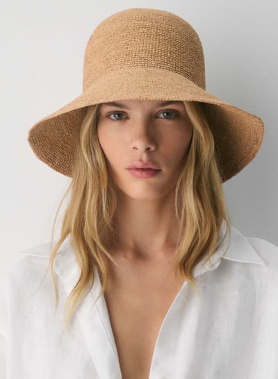 Sunbeam Raffia Short-Brim Hat