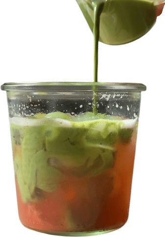 Matcha Strawberry Spritz