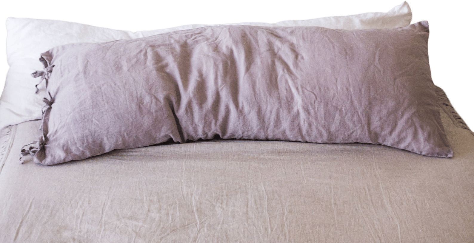 Linen Body Pillow Cover in Lavender