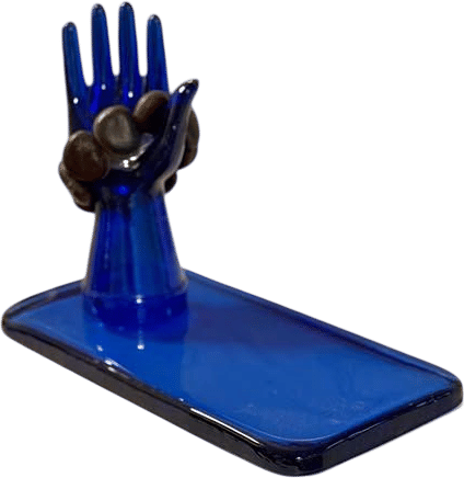 Vintage Cobalt Blue Glass Tray