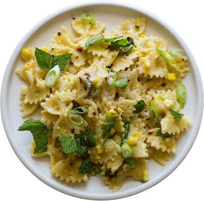 Creamy Corn Pasta With Basil Recipe