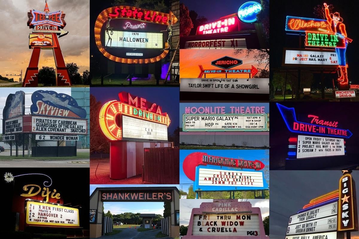 Drive-In Movie Theater Map