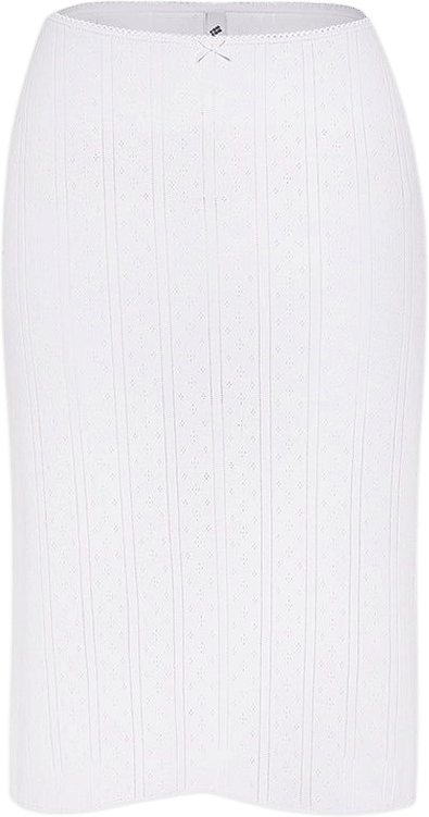 Cou Cou Intimates The Slip Skirt: White Pointelle