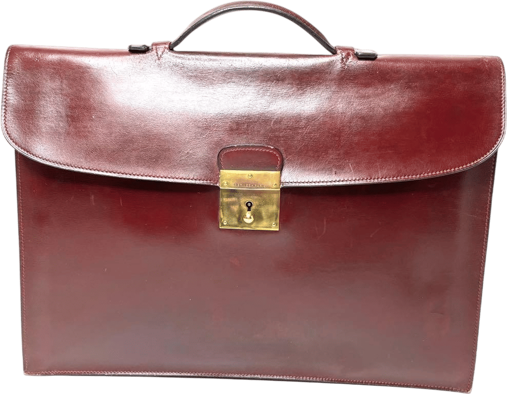 Vintage Calf Leather Hermes Briefcase